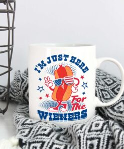 Im Just Here For The Wieners Funny 4th Of July Ceramic Coffee Mug 1