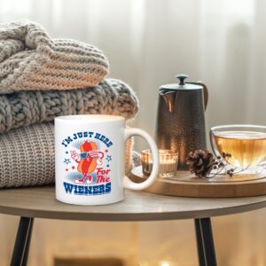I’m Just Here For The Wieners Funny 4th Of July Ceramic Coffee Mug 16 Im Just Here For The Wieners Funny 4th Of July Ceramic Coffee Mug 2