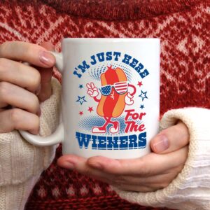 I’m Just Here For The Wieners Funny 4th Of July Ceramic Coffee Mug 18 Im Just Here For The Wieners Funny 4th Of July Ceramic Coffee Mug