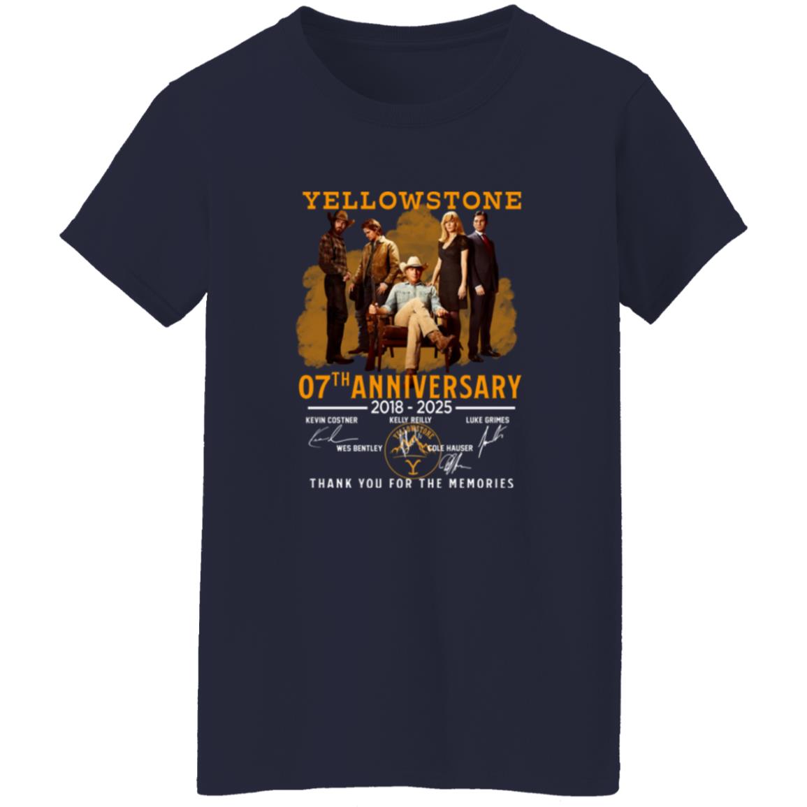 Yellowstone 7th Anniversary 2018-2025 Signature Thank You For The Memories Shirt 23 redirect06272025020658