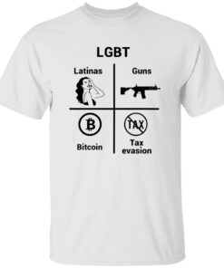 LGBT Latinas Guns Bitcoin Tax Evasion Shirt