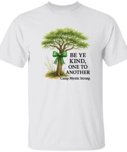 Retro Texas Strong Green Bow Cross Be Ye Kind One to Another Camp Mystic Strong Print T-Shirt