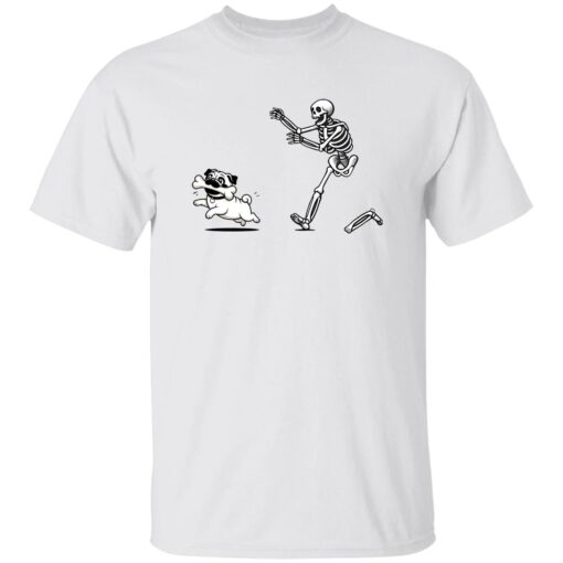 Funny Skeleton Halloween Pug T-shirt