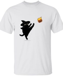 Halloween Black Cat Witch With Pumpkin Trump Shirt