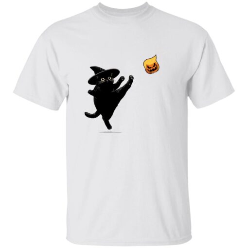 Halloween Black Cat Witch With Pumpkin Trump Shirt