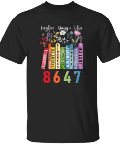 Floral Foxglove Daisy Tulip 8647 Book Lover Shirt
