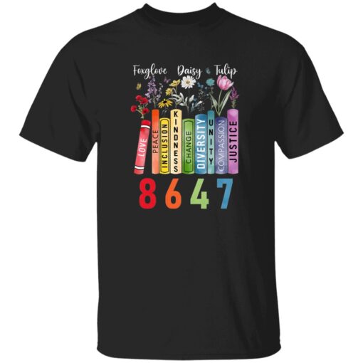 Floral Foxglove Daisy Tulip 8647 Book Lover Shirt