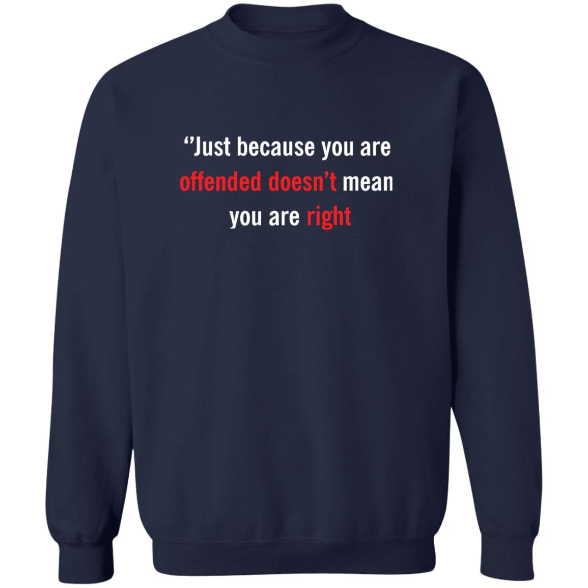 Charlie Kirk Just Because You Are Offended Doesn’t Mean you Are Right Sweatshirt 5 redirect10122025231046 1