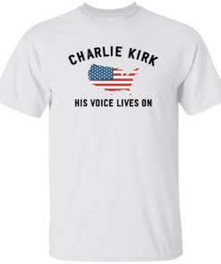 Women’s Charlie Kirk His Voice Lives On Printed Casual T-shirt