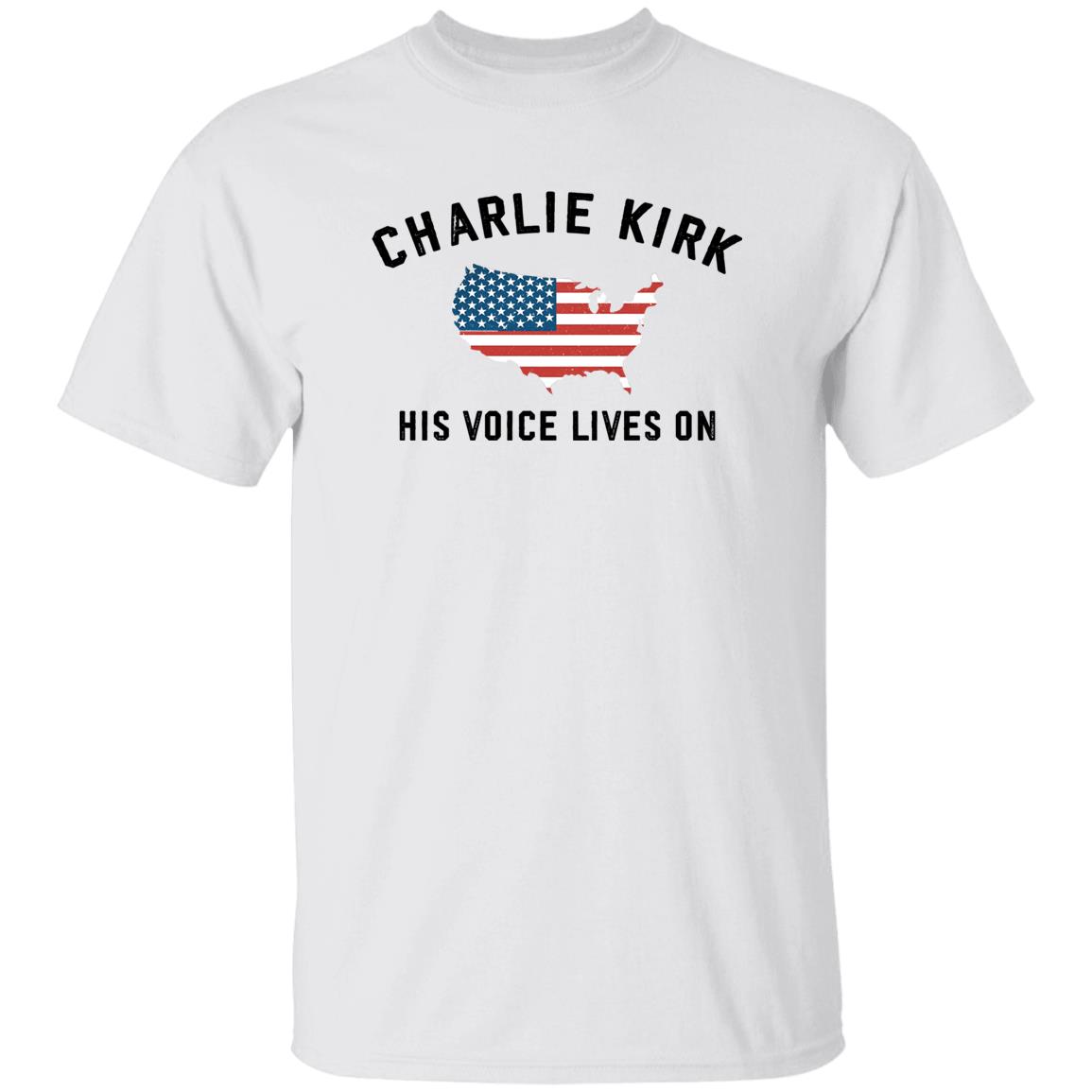 Women’s Charlie Kirk His Voice Lives On Printed Casual T-shirt 3 Women’s Charlie Kirk His Voice Lives On Printed Casual T-shirt