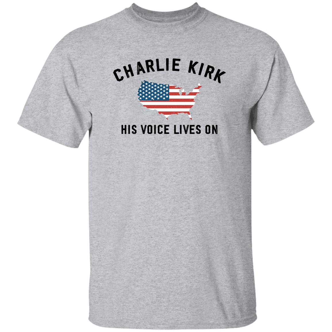 Women’s Charlie Kirk His Voice Lives On Printed Casual T-shirt 7 redirect10132025051026 2