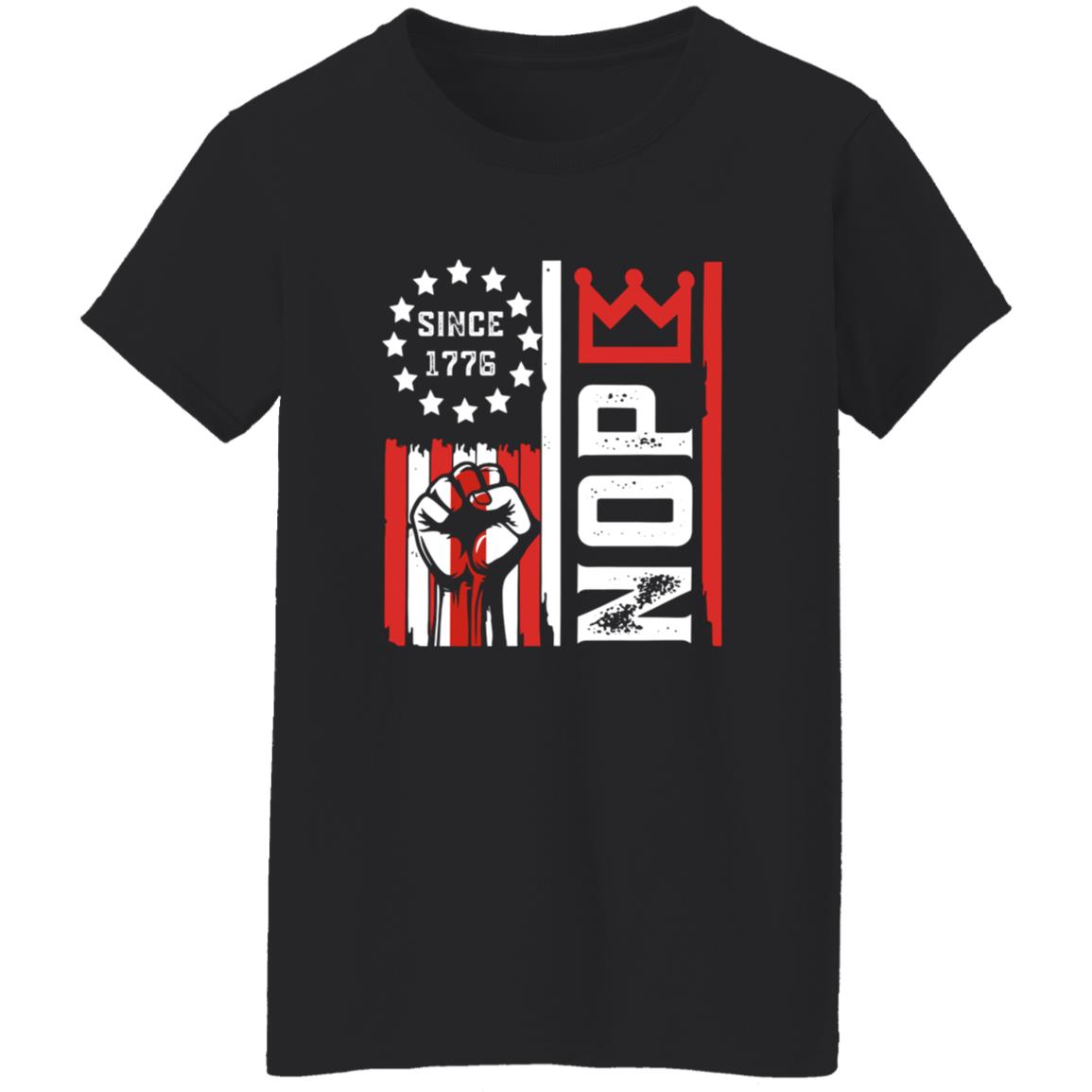Women’s Retro No Kings Nope Protest Print V-Neck T-Shirt 9 redirect10152025041027 1